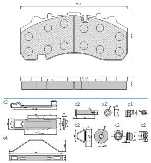 Фото автозапчастини klocki 29167 BPW ECO MAXX/PLUS 03- FOMAR 1001010138