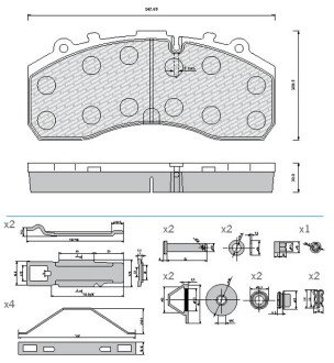 Фото автозапчастини klocki 29108 MB ACT, DAF XF, SC.R FOMAR 1001010539