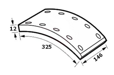 Фото автозапчасти okЕ‚adzina 17900 DAF 146x12 fi325 FA45 /T/ FOMAR 1002010336