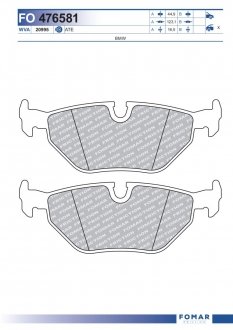 Фото автозапчастини колодки гальмівні дискові FOMAR 476581