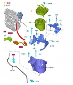 Фото автозапчасти фильтр топливный TRANSIT CONNECT 13> 1.6 TDCi FORD 1677518