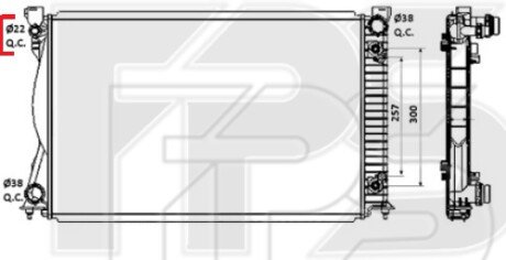 Фото автозапчастини радіатор охолодження FPS FP 12 A124