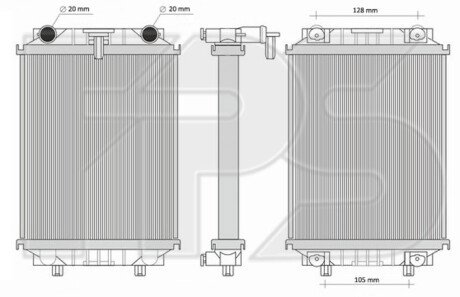 Фото автозапчасти радіатор охолодження FPS FP 12 A820