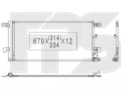 Фото автозапчасти конденсатор кондиціонера FPS FP 12 K368
