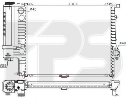 Фото автозапчасти радіатор охолодження FPS FP 14 A18