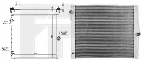 Фото автозапчасти радіатор охолодження FPS FP 14 A351