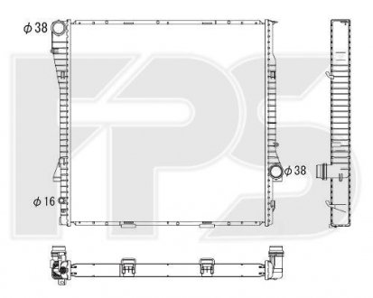 Фото автозапчастини радіатор охолодження FPS FP 14 A49 (фото 1)