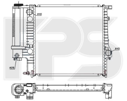 Фото автозапчастини радіатор охолодження FPS FP 14 A867