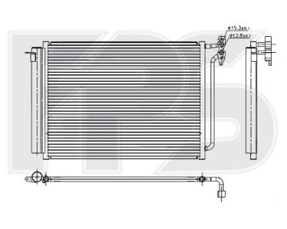 Фото автозапчасти конденсатор кондиціонера FPS FP 14 K08