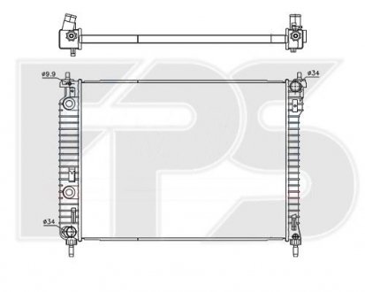 Фото автозапчасти радіатор охолодження FPS FP 17 A100