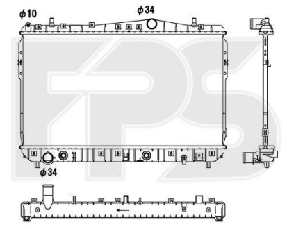 Фото автозапчасти радіатор охолодження FPS FP 17 A782