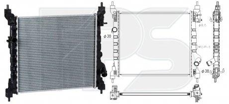 Фото автозапчасти радіатор охолодження FPS FP 17 A862