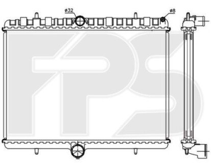 Фото автозапчастини радіатор охолодження FPS FP 20 A309