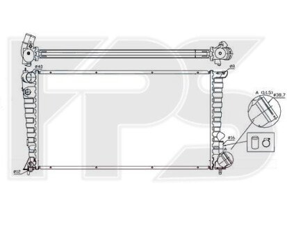 Фото автозапчастини радіатор охолодження FPS FP 20 A64