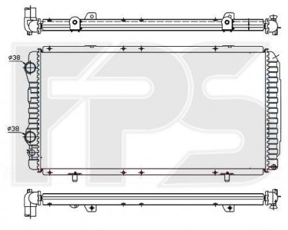 Фото автозапчасти радіатор охолодження FPS FP 20 A722