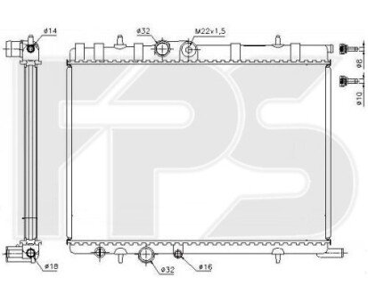 Фото автозапчастини радіатор охолодження FPS FP 20 A81