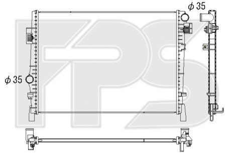 Фото автозапчастини радіатор охолодження FPS FP 24 A558