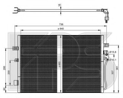Фото автозапчасти конденсатор кондиціонера FPS FP 24 K455