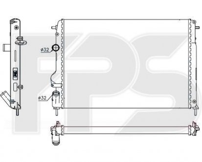 Фото автозапчасти радіатор охолодження FPS FP 27 A399