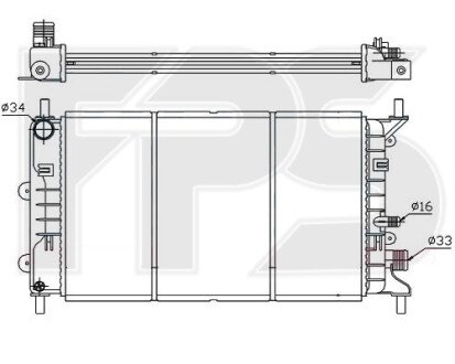 Фото автозапчасти радіатор охолодження FPS FP 28 A157
