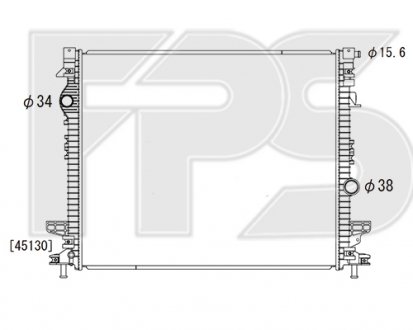 Фото автозапчасти радіатор охолодження FPS FP 28 A615