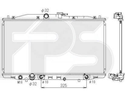 Фото автозапчасти радіатор охолодження FPS FP 30 A1393