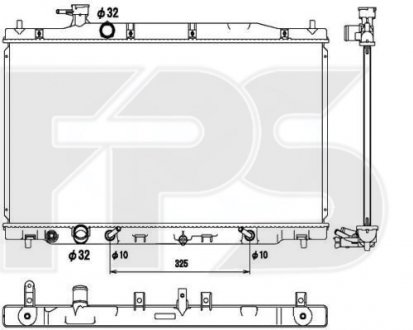 Фото автозапчасти радіатор охолодження FPS FP 30 A1396