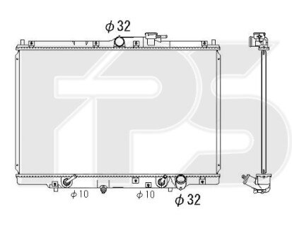 Фото автозапчасти радіатор охолодження FPS FP 30 A957