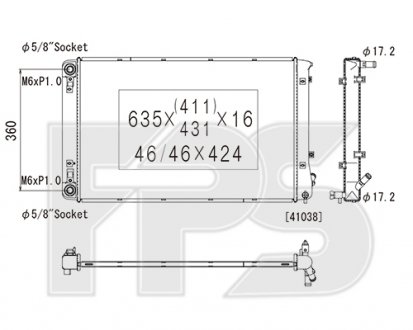 Фото автозапчасти радіатор охолодження FPS FP 32 A519