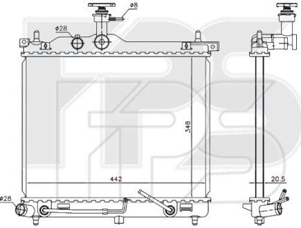 Фото автозапчасти радіатор охолодження FPS FP 32 A908