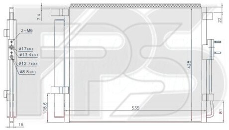 Фото автозапчасти конденсатор кондиціонера FPS FP 32 K803