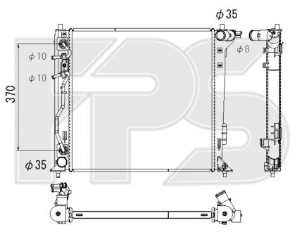 Фото автозапчасти радіатор охолодження FPS FP 40 A798