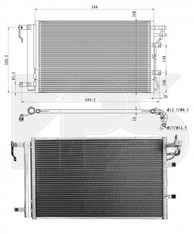 Фото автозапчасти конденсатор кондиціонера FPS FP 40 K507