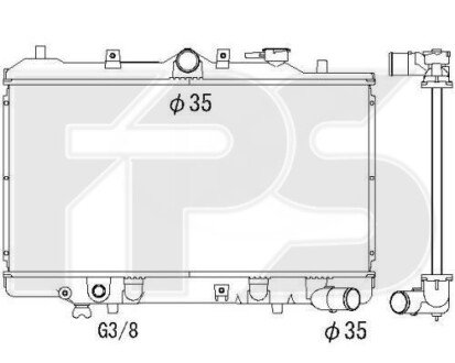 Фото автозапчасти радіатор охолодження FPS FP 44 A1270