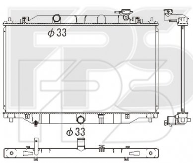 Фото автозапчасти радіатор охолодження FPS FP 44 A130
