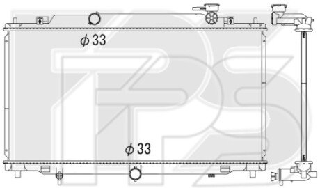 Фото автозапчасти радіатор охолодження FPS FP 44 A149