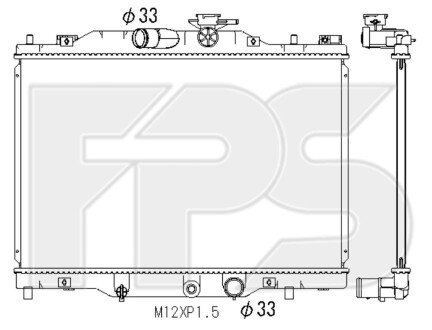 Фото автозапчасти радіатор охолодження FPS FP 44 A831