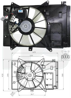 Фото автозапчастини вентилятор радіатора (в зборі) FPS FP 44 W150