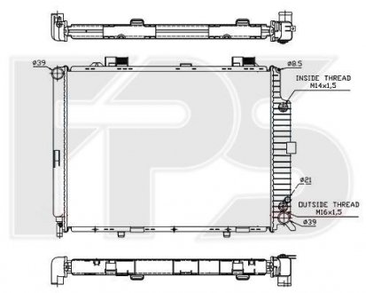 Фото автозапчастини радіатор охолодження FPS FP 46 A232