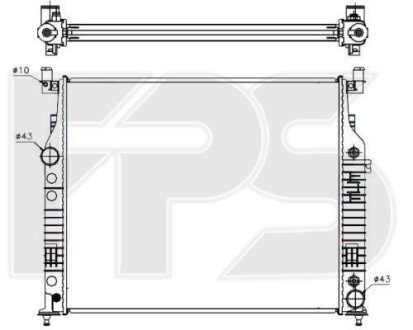 Фото автозапчасти радіатор охолодження FPS FP 46 A51