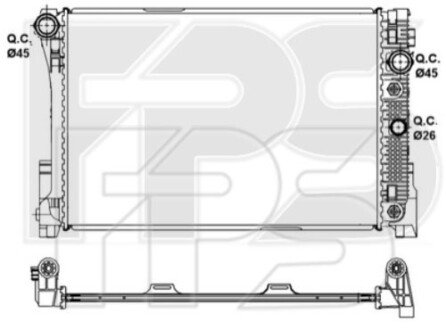 Фото автозапчасти радіатор охолодження FPS FP 46 A83