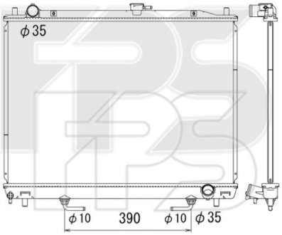 Фото автозапчастини радіатор охолодження FPS FP 48 A136
