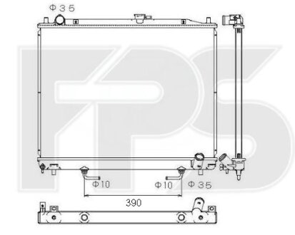 Фото автозапчастини радіатор охолодження FPS FP 48 A1373