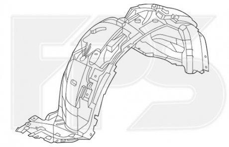 Фото автозапчасти підкрилок пластиковий FPS FP 5081 391