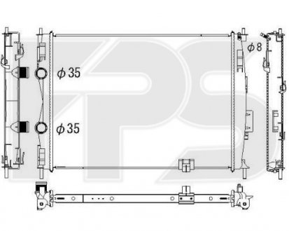 Фото автозапчастини радіатор охолодження FPS FP 50 A1349