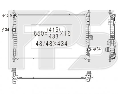 Фото автозапчастини радіатор охолодження FPS FP 54 A512