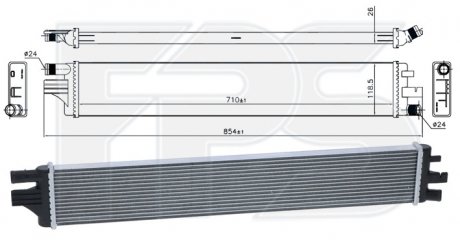 Фото автозапчастини радіатор охолодження FPS FP 56 A164