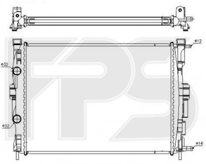 Фото автозапчасти радіатор охолодження FPS FP 56 A401