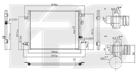 Фото автозапчастини конденсатор кондиціонера FPS FP 56 K465