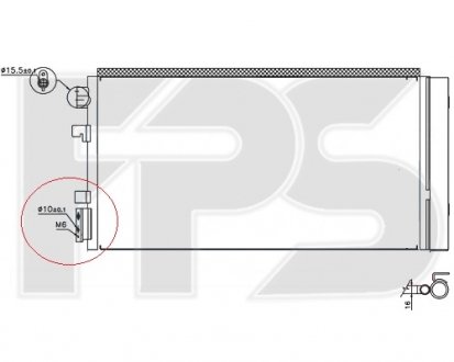 Фото автозапчасти конденсатор кондиціонера FPS FP 56 K799